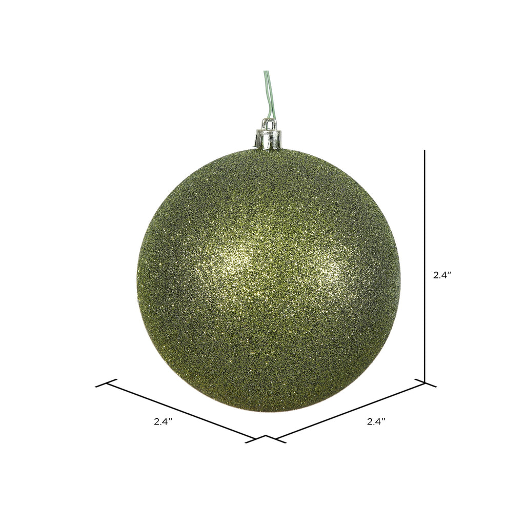 Vickerman 2.4" Christmas Ornament Ball, Silver Shiny Finish, Shatterproof Plastic, UV Resistant, Holiday Christmas Tree Decoration, 24 Pack