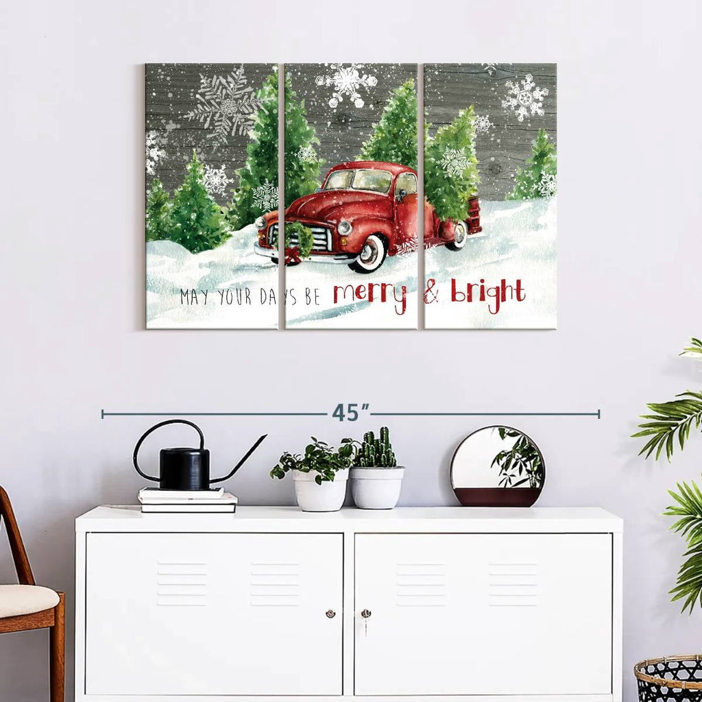 Elephant Stock Moonlit Skaters Wall Art - Horizontal Multi Panel Canvas - Living Room Wall Decor - Holiday Multi Panel - Blue And White Decor By Marilyn Dunlap - 74" x 48"