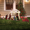 10 PCS Outdoor Nativity Scene Lighted Christmas Family Yard Decoration Nativity Sets Weatherproof, White