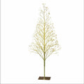 11.8Inch Pre-Lit Starburst Gold Artificial Christmas Tree with Warm White Twinkling LED Lights