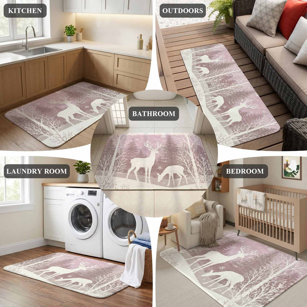 Red Truck Christmas Washable Area Rugs for Living Room Bedroom, Large Non Slip Indoor Floor Carpet Absorbent Xmas Tree Gnomes Navy Blue Snowflake Door Mat Rugs for Bathroom Entryway 63"x90.6"