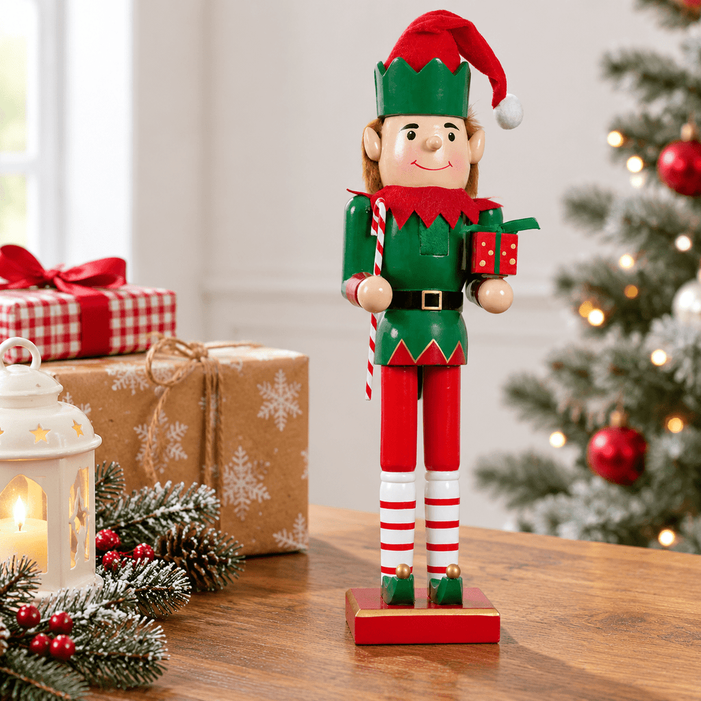 15.75 Inch Wooden Christmas Nutcracker Decorative Holiday Figure