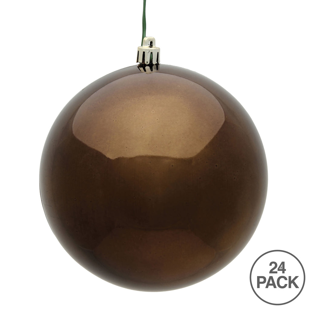 Vickerman 2.4" Christmas Ornament Ball, Silver Shiny Finish, Shatterproof Plastic, UV Resistant, Holiday Christmas Tree Decoration, 24 Pack