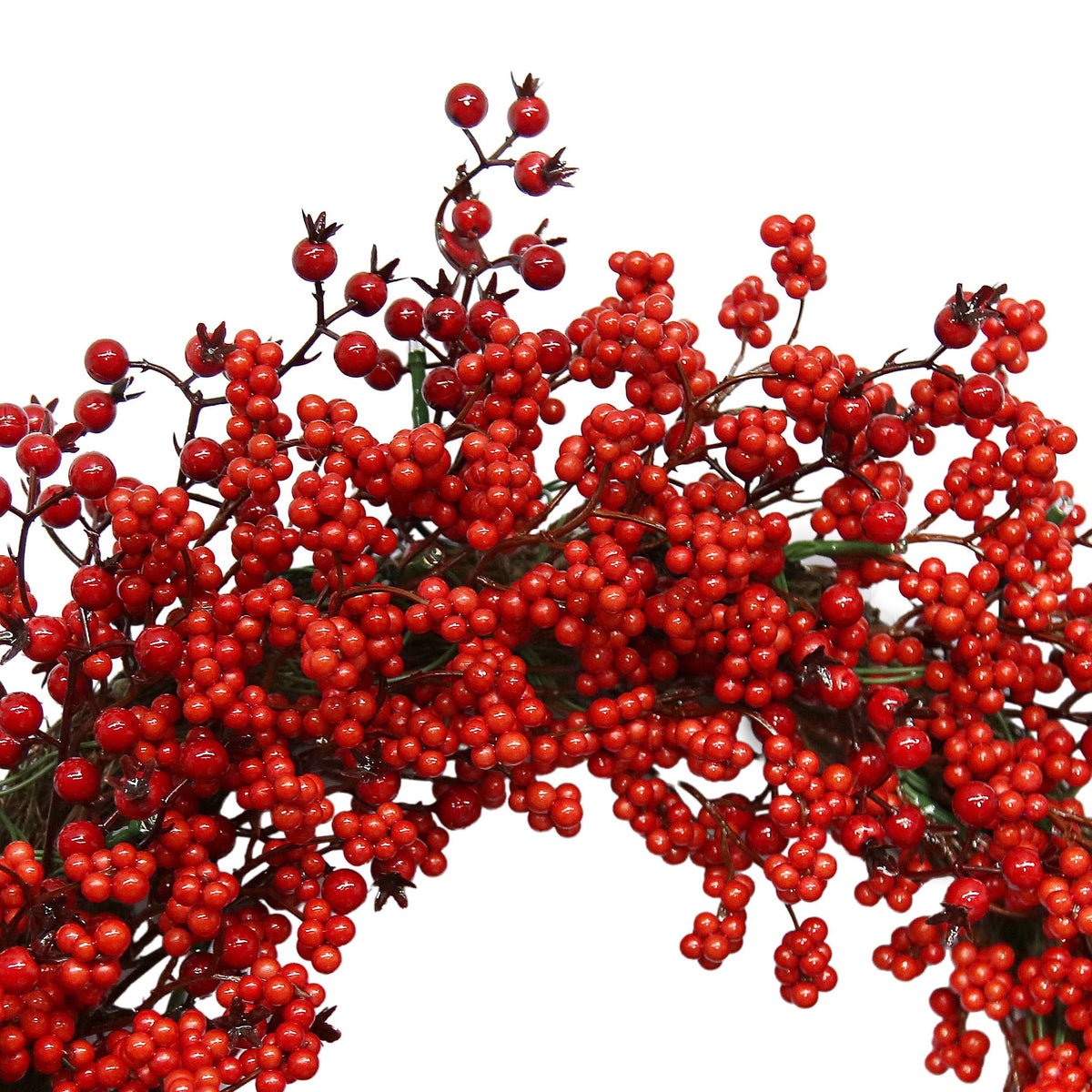 24" Red Berry Christmas Wreath By Holiday Time