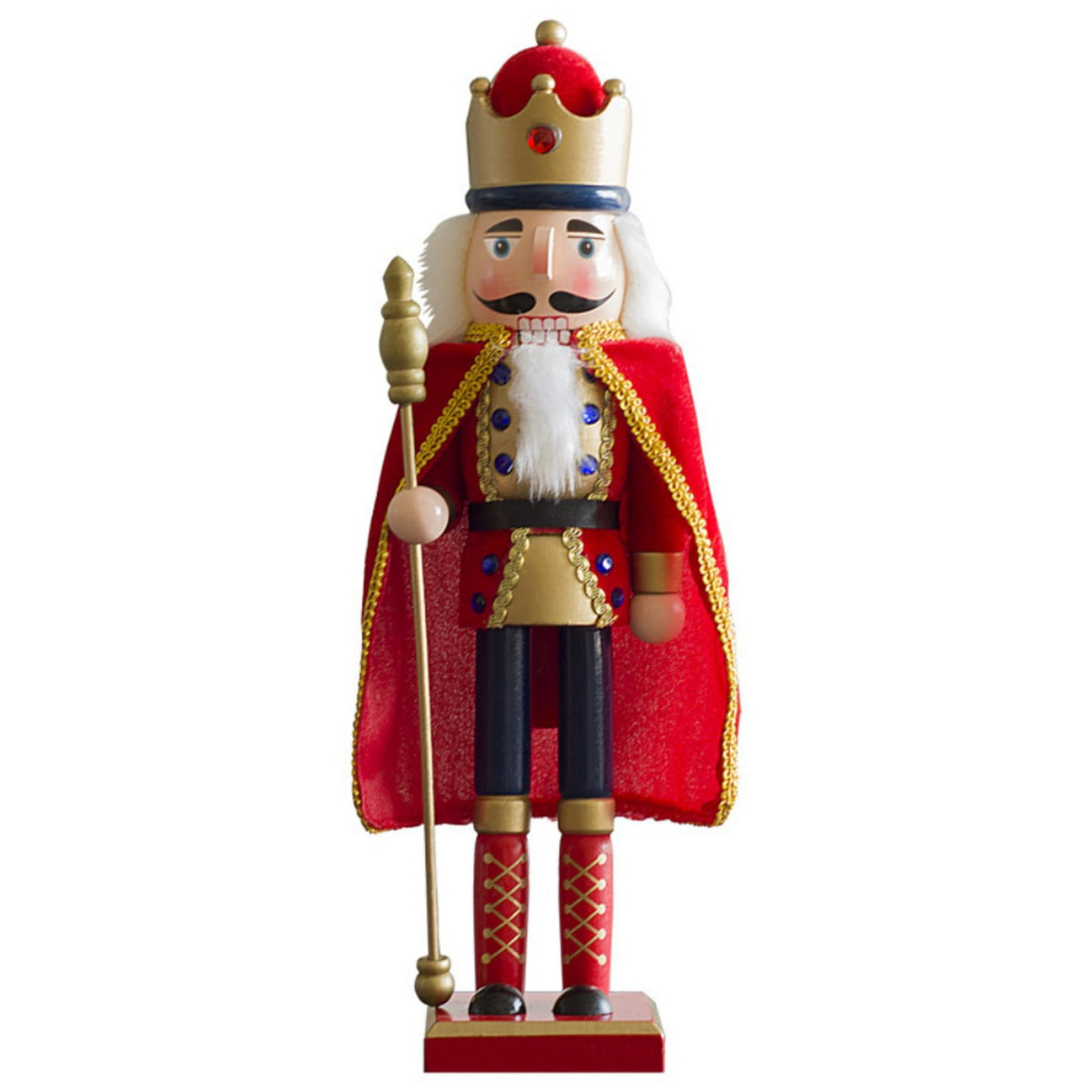 1Pcs 13''Nutcracker Christmas Decorations, Traditional Wooden Nutcracker Soldier Nutcracker Ornaments for Christmas Tree Home Garden Xmas Party Festival Decoration Nutcracker Figures