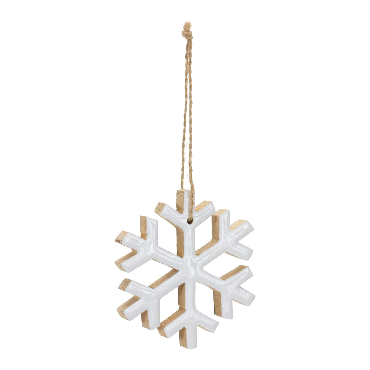Melrose International LLC Snowflake Ornament (Set of 12) 4"H MDF