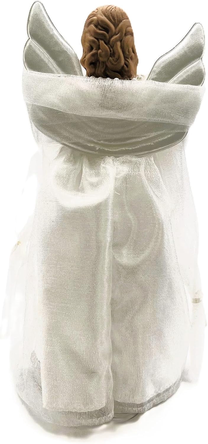 KSA 10" Lighted Seasons of Elegnace Angel Christmas Tree Topper - Clear Lights
