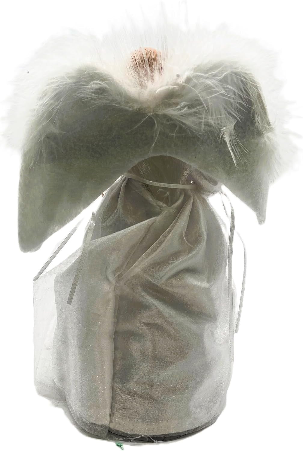 KSA 12" Lighted LED Fiber Optic White and Silver Angel Christmas Tree Topper