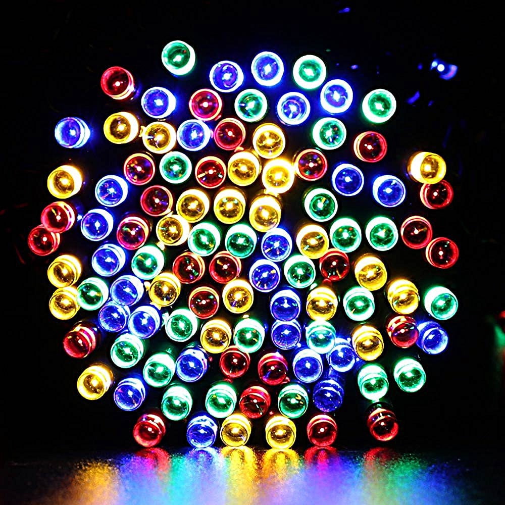 Somnr Christmas Lights Solar String Lights 72ft 200 LED Fairy Lights 8 Modes Ambiance Lighting for Outdoor Patio Lawn Landscape Garden Home Wedding (MultiColor)