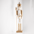 20 inch Golden Xmas Nutcracker Christmas Decoration Wooden Decorative Nutcracker Xmas King Doll