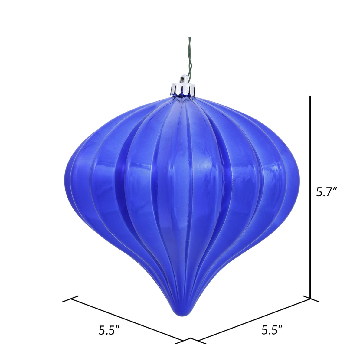 Vickerman 5.7" Burnished Orange Matte Onion Christmas Ornament, UV treated, Set of 3