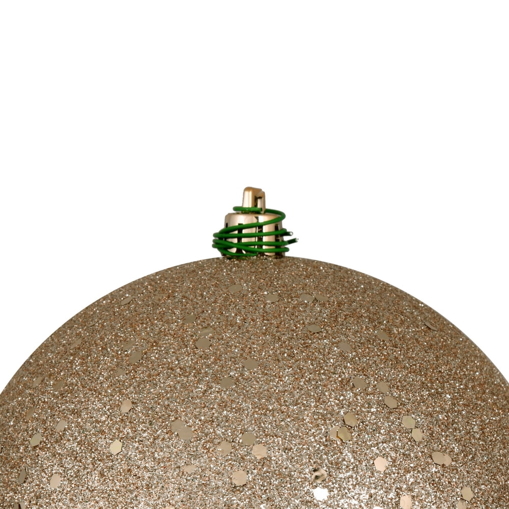 Vickerman 6" Oat Sequin Ball Ornament, 4 per Bag