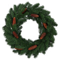 Natural Feel Western Artificial Christmas Wreath with Pinecones, Green, 24", by Holiday Time