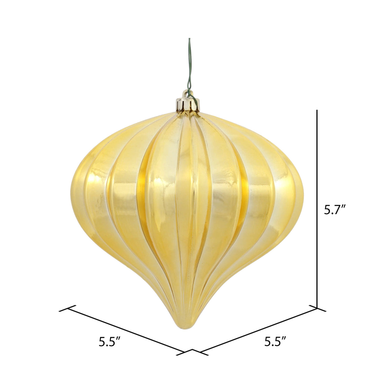 Vickerman 5.7" Burnished Orange Matte Onion Christmas Ornament, UV treated, Set of 3
