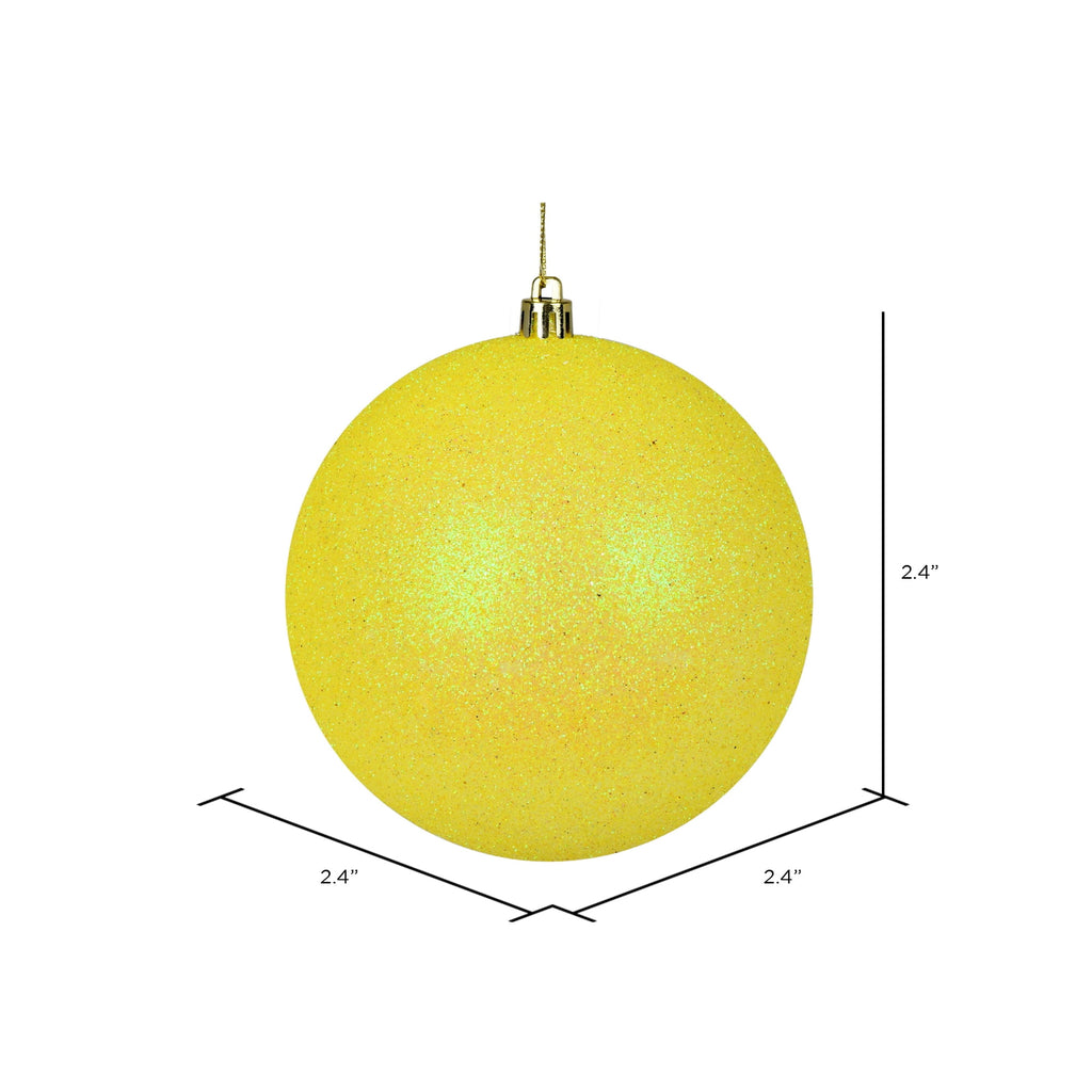 Vickerman 2.4" Christmas Ornament Ball, Silver Shiny Finish, Shatterproof Plastic, UV Resistant, Holiday Christmas Tree Decoration, 24 Pack