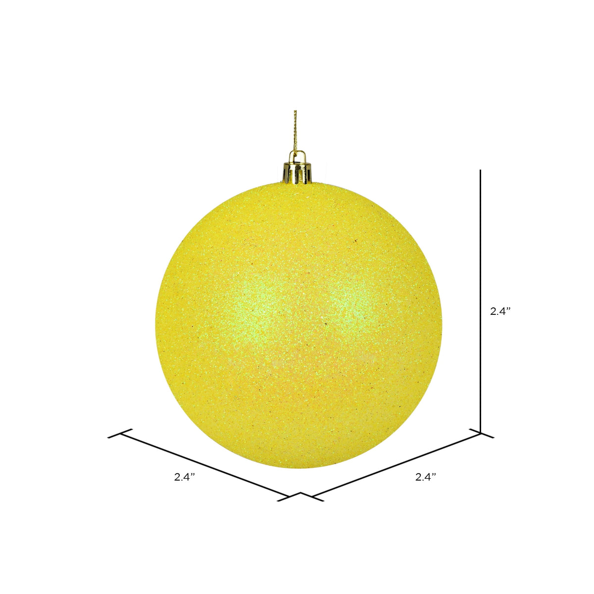 Vickerman 2.4" Christmas Ornament Ball, Silver Shiny Finish, Shatterproof Plastic, UV Resistant, Holiday Christmas Tree Decoration, 24 Pack