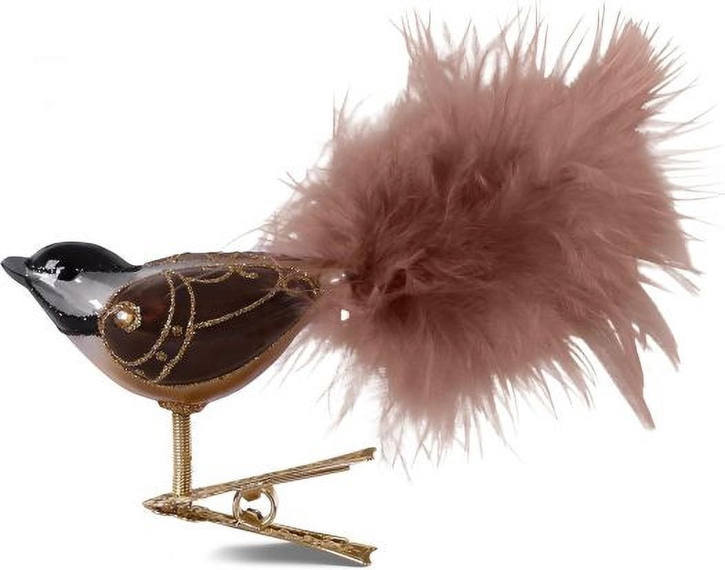 Hallmark Keepsake Mini Christmas Ornament 2018 Year Dated, Beautiful Birds Trio Miniature, Blown Glass, Set of 3