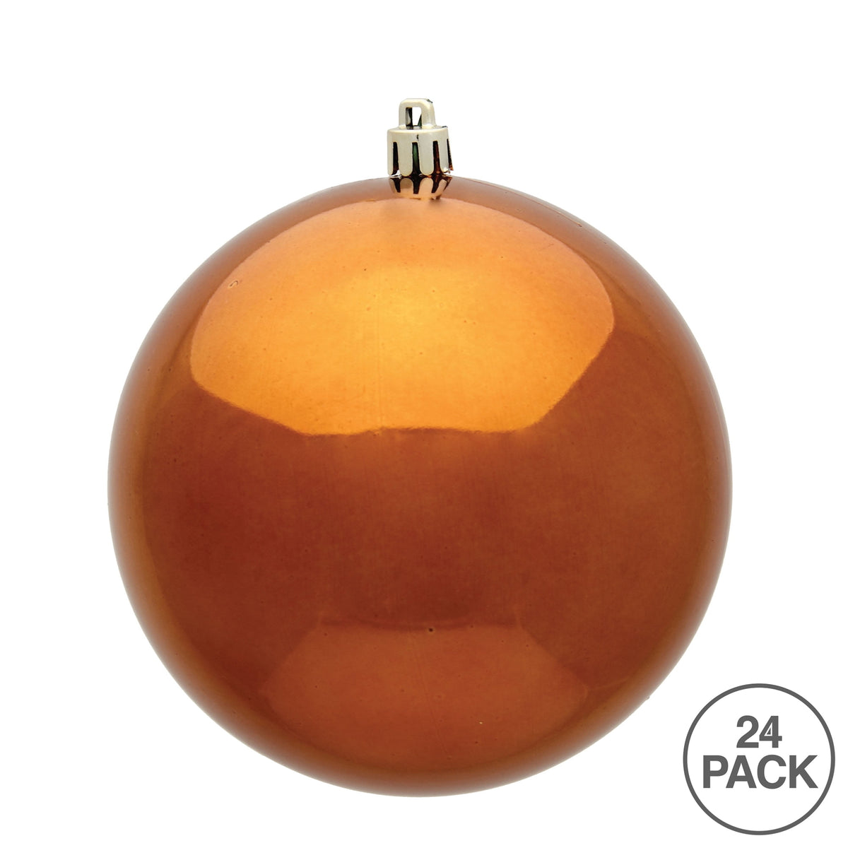 Vickerman 2.4" Christmas Ornament Ball, Silver Shiny Finish, Shatterproof Plastic, UV Resistant, Holiday Christmas Tree Decoration, 24 Pack