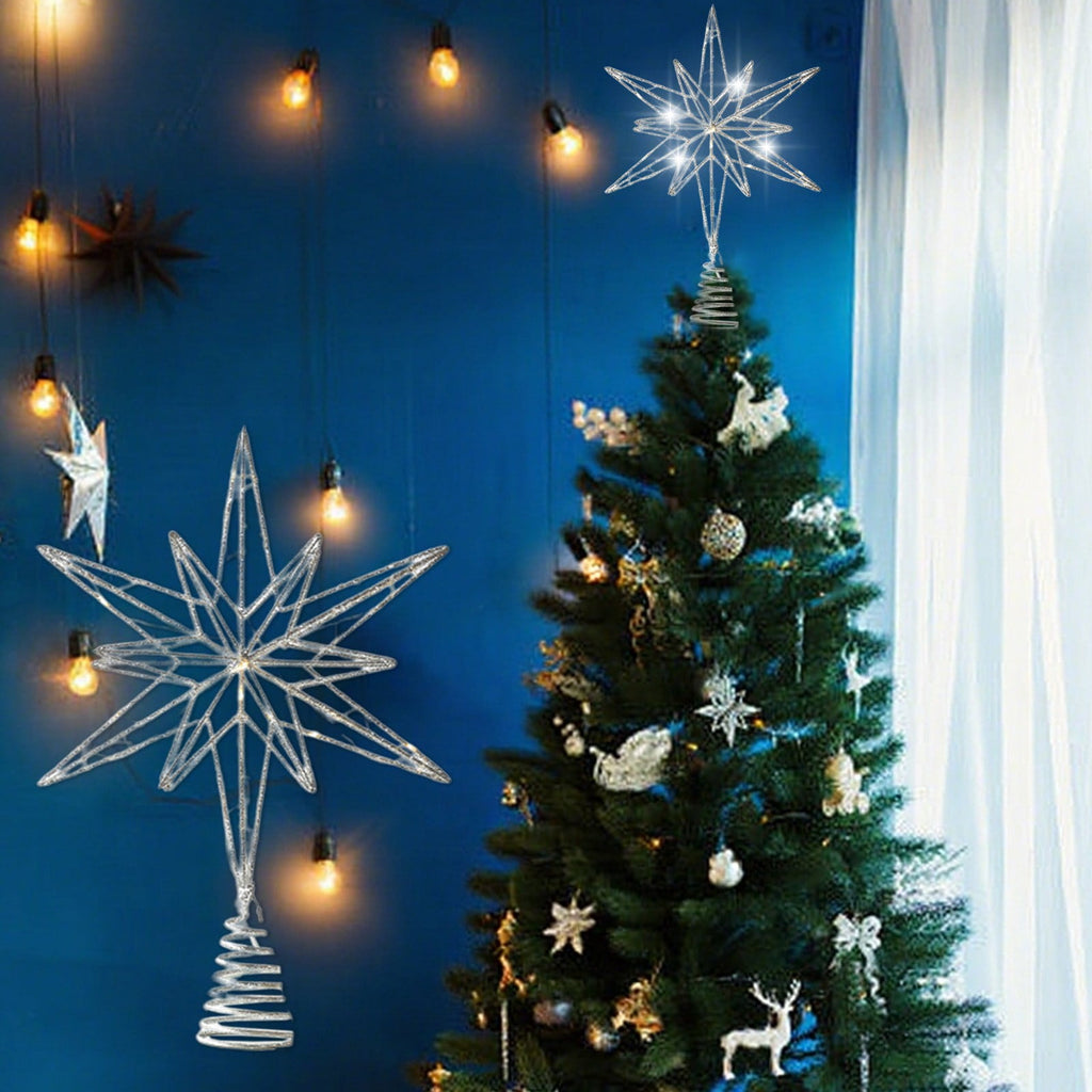 AuroraX Gold Room Lights Glitter Fall Stars Led Christmas Tree Topper Indoor Home Christmas Room Bedroom Decor