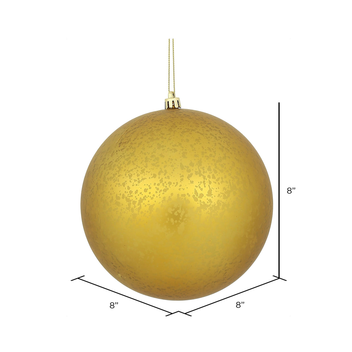 Vickerman 8" Gold Matte Mercury Ball Ornament