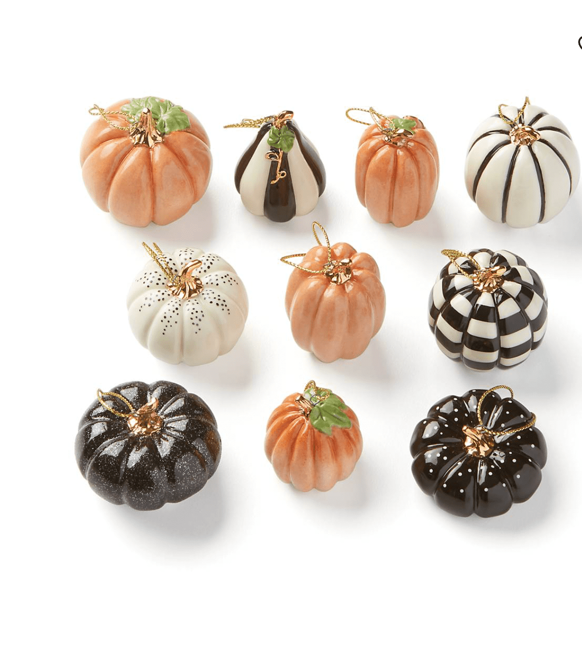 Mini Pumpkin 10-Piece Ornament Set