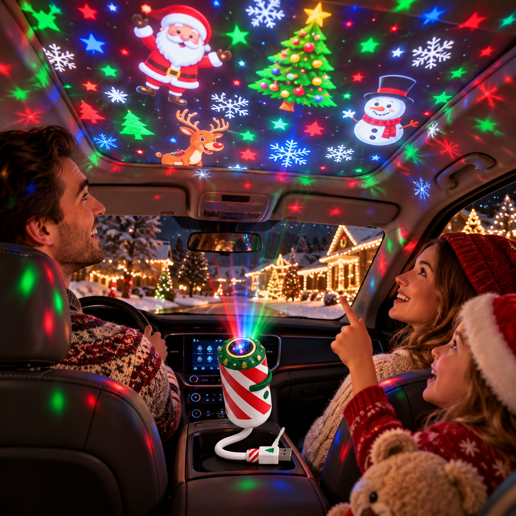 2026 New Upgraded 4K Smart Dynamic 5D Holographic Night Light Projector, 2-in-1 Galaxy & Ocean Star Ceiling Projector with 24 HD Films, 360° Flexible USB Powered Lamp for Bedroom Decor & Car GIft