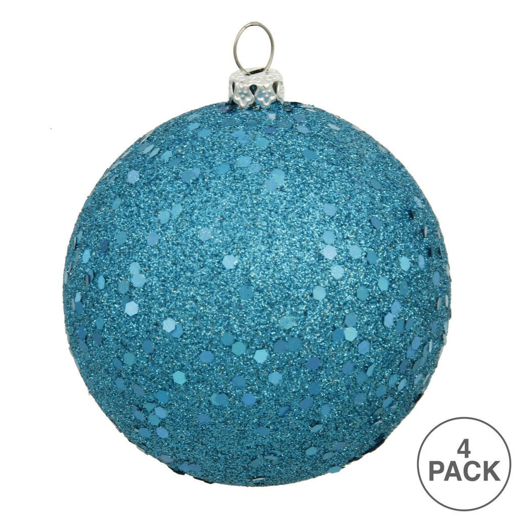 Vickerman 4.75" Midnight Blue Matte Ball Ornament, 4 per Bag