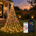 448 LED RGB Color Changing Waterfall Christmas Tree Topper Lights with App and Remote Control