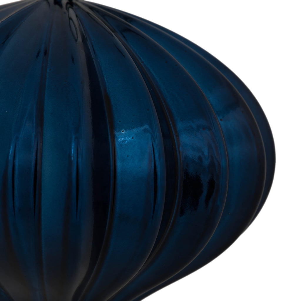 Vickerman 5.7" Burnished Orange Matte Onion Christmas Ornament, UV treated, Set of 3