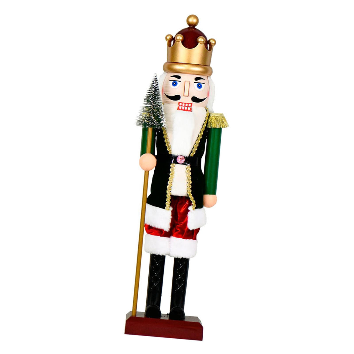 FVDPWYE Christmas Nutcracker Decor with Light Music Christmas Decor for Bedroom Home 58cmx16cmx13cm