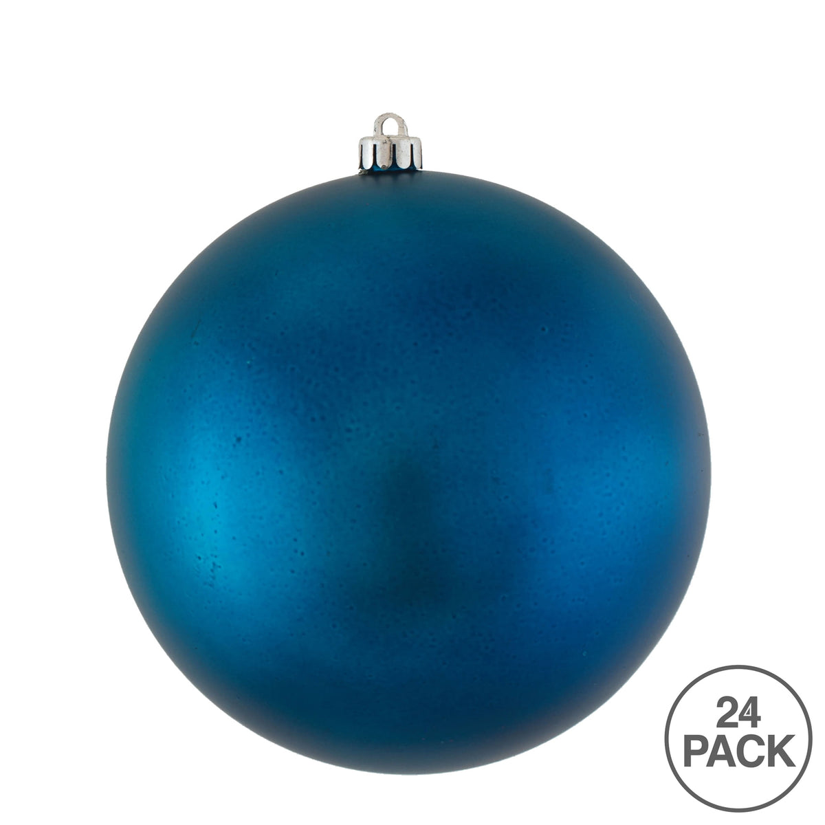 Vickerman 2.4" Christmas Ornament Ball, Silver Shiny Finish, Shatterproof Plastic, UV Resistant, Holiday Christmas Tree Decoration, 24 Pack