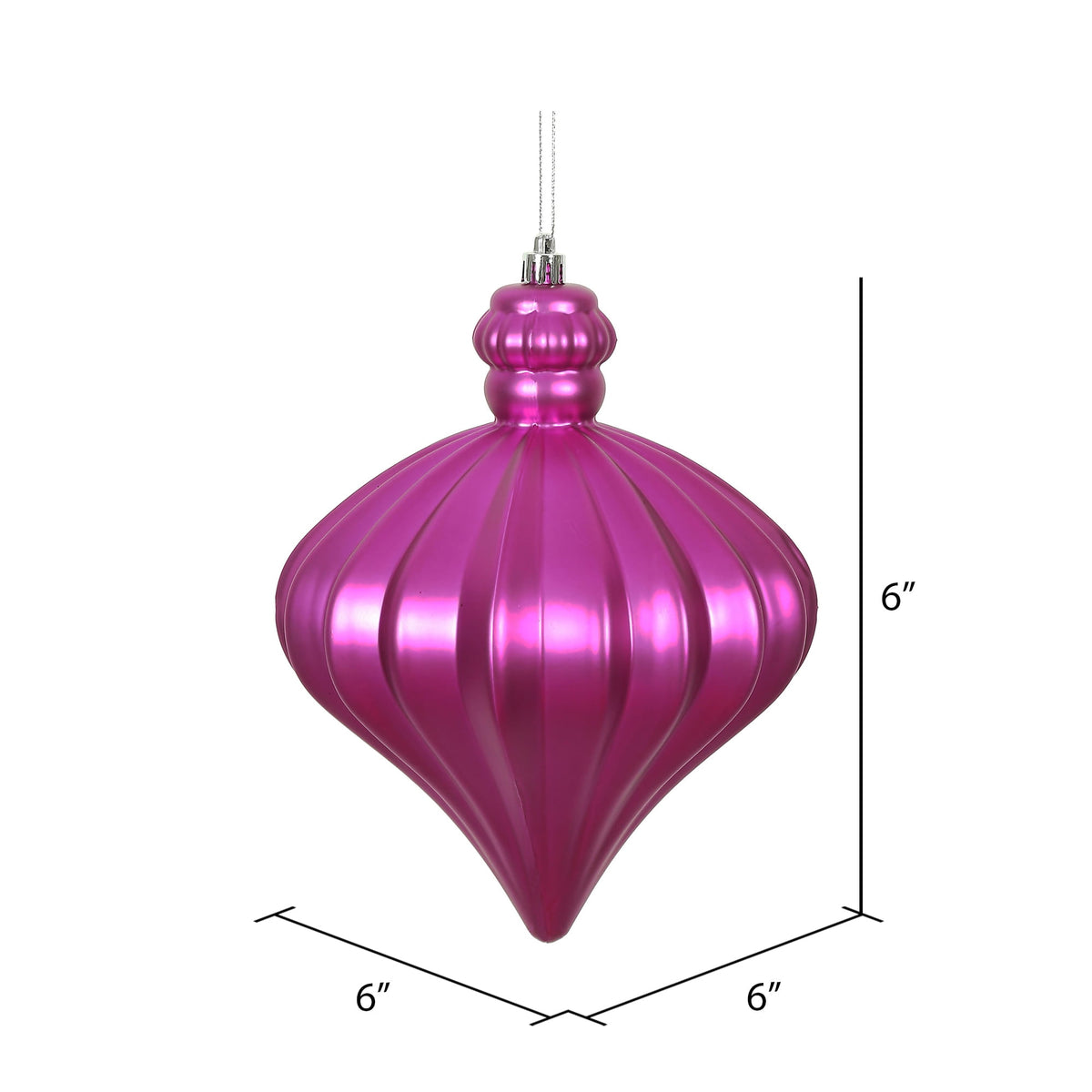 Vickerman 6" Periwinkle Matte Onion Drop 4/Bg