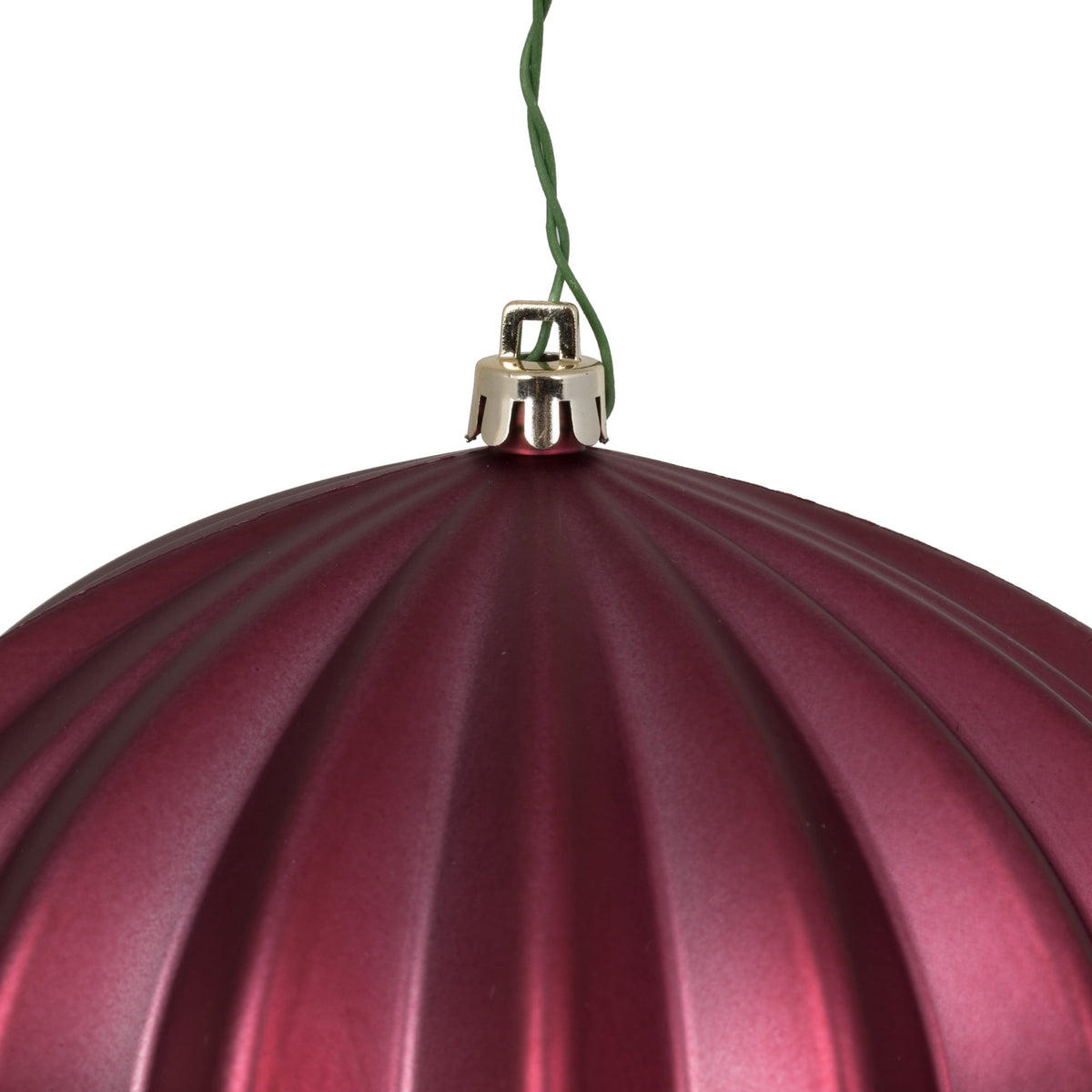 Vickerman 5.7" Burnished Orange Matte Onion Christmas Ornament, UV treated, Set of 3