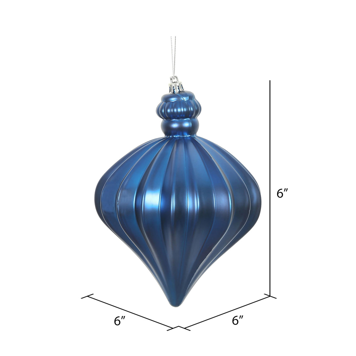 Vickerman 6" Periwinkle Matte Onion Drop 4/Bg