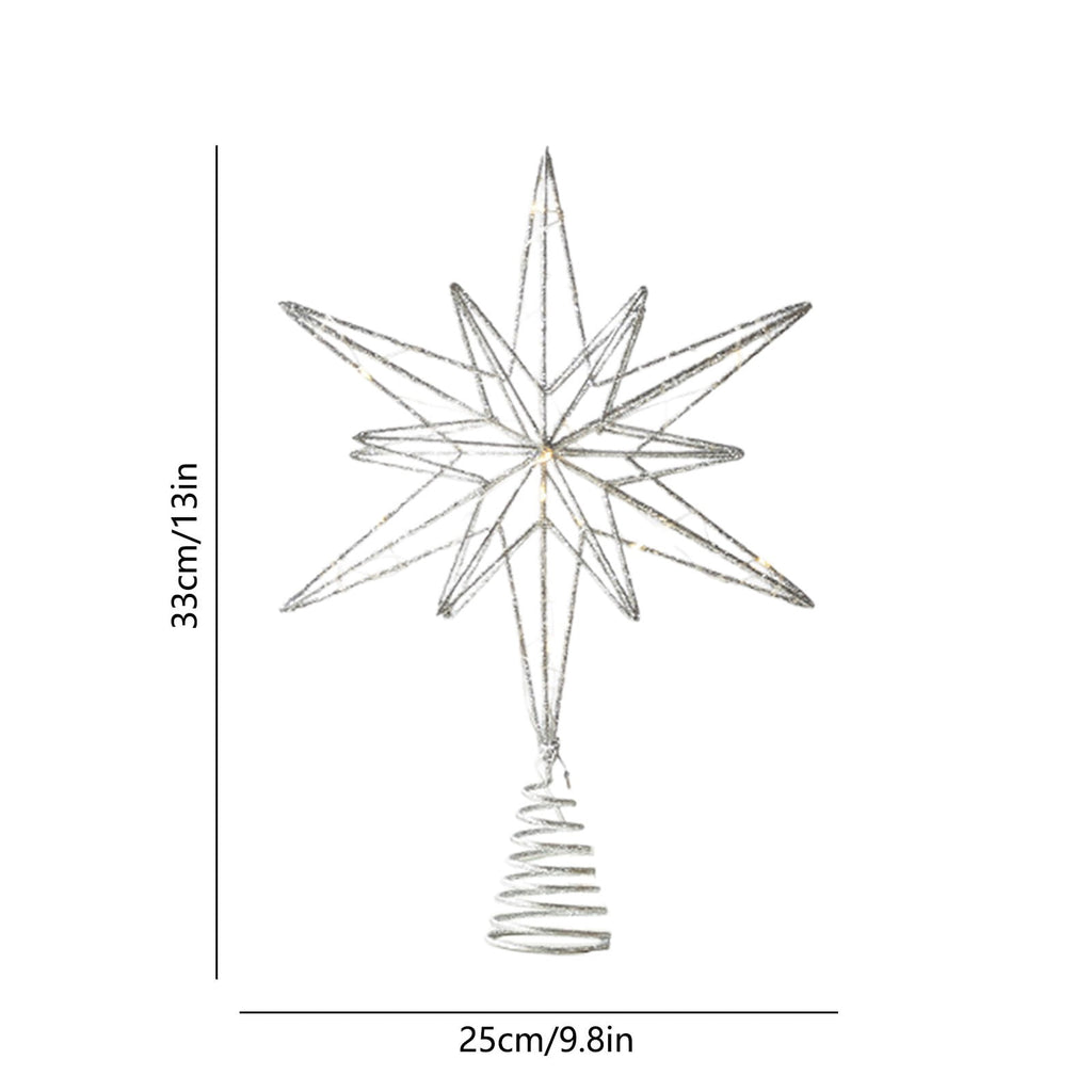 AuroraX Gold Room Lights Glitter Fall Stars Led Christmas Tree Topper Indoor Home Christmas Room Bedroom Decor
