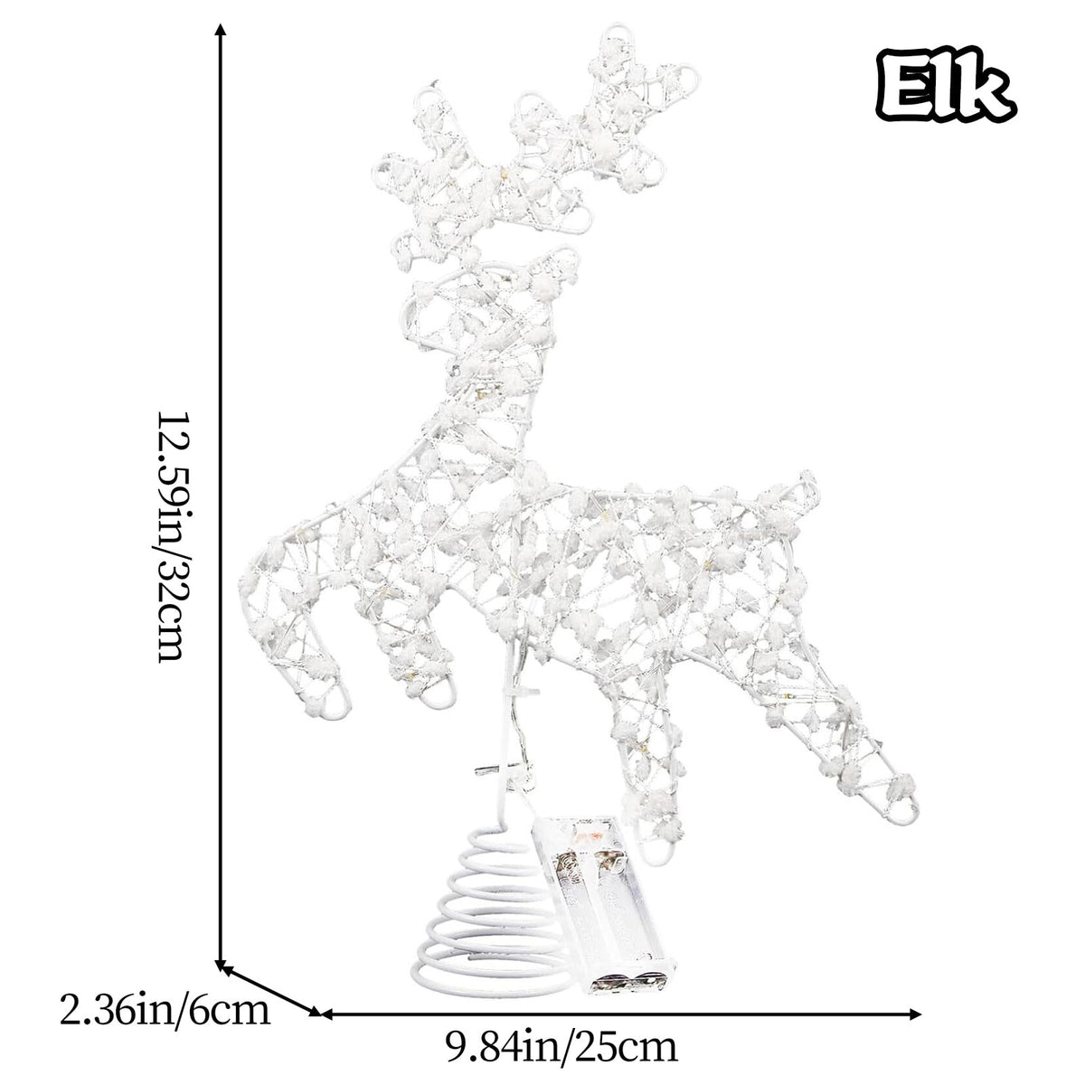 Christmas Tree Topper, LED Lighted Tree Topper, 11.41Inches Double-Layer Glitter Metal 3D Decorations Lights, Ornaments for Home Party(Gold)