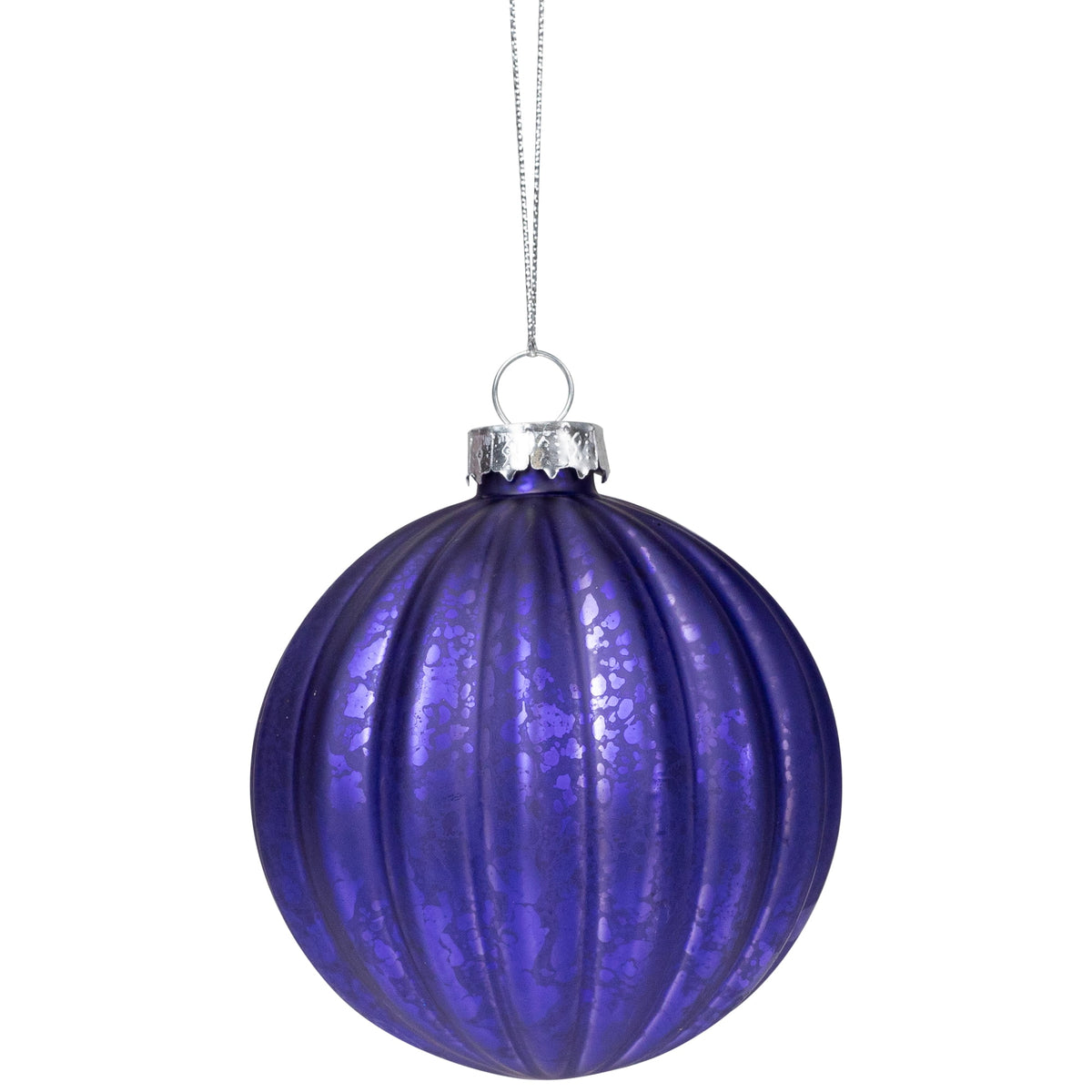 Northlight Multi Finish Ball and Onion Christmas Ornaments - 3.25" - Royal Blue and Purple - Set of