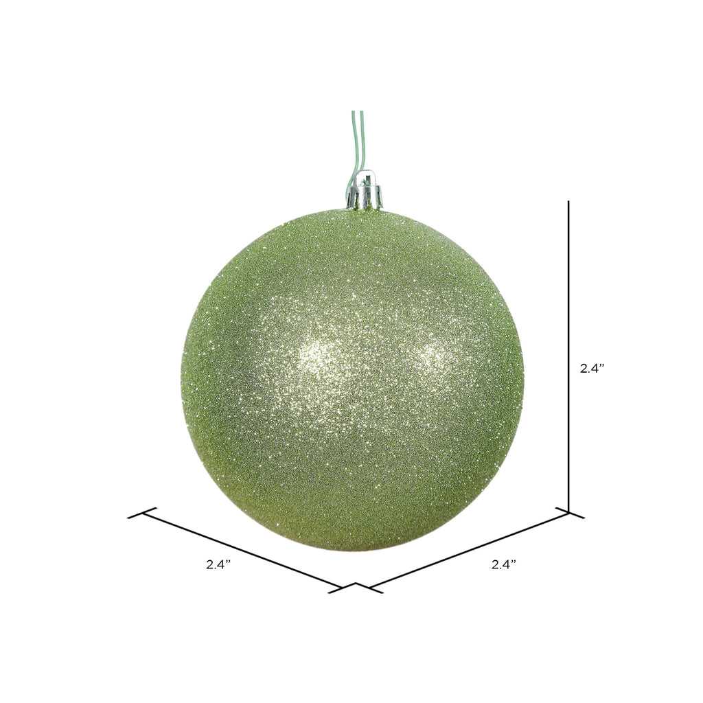 Vickerman 2.4" Christmas Ornament Ball, Silver Shiny Finish, Shatterproof Plastic, UV Resistant, Holiday Christmas Tree Decoration, 24 Pack