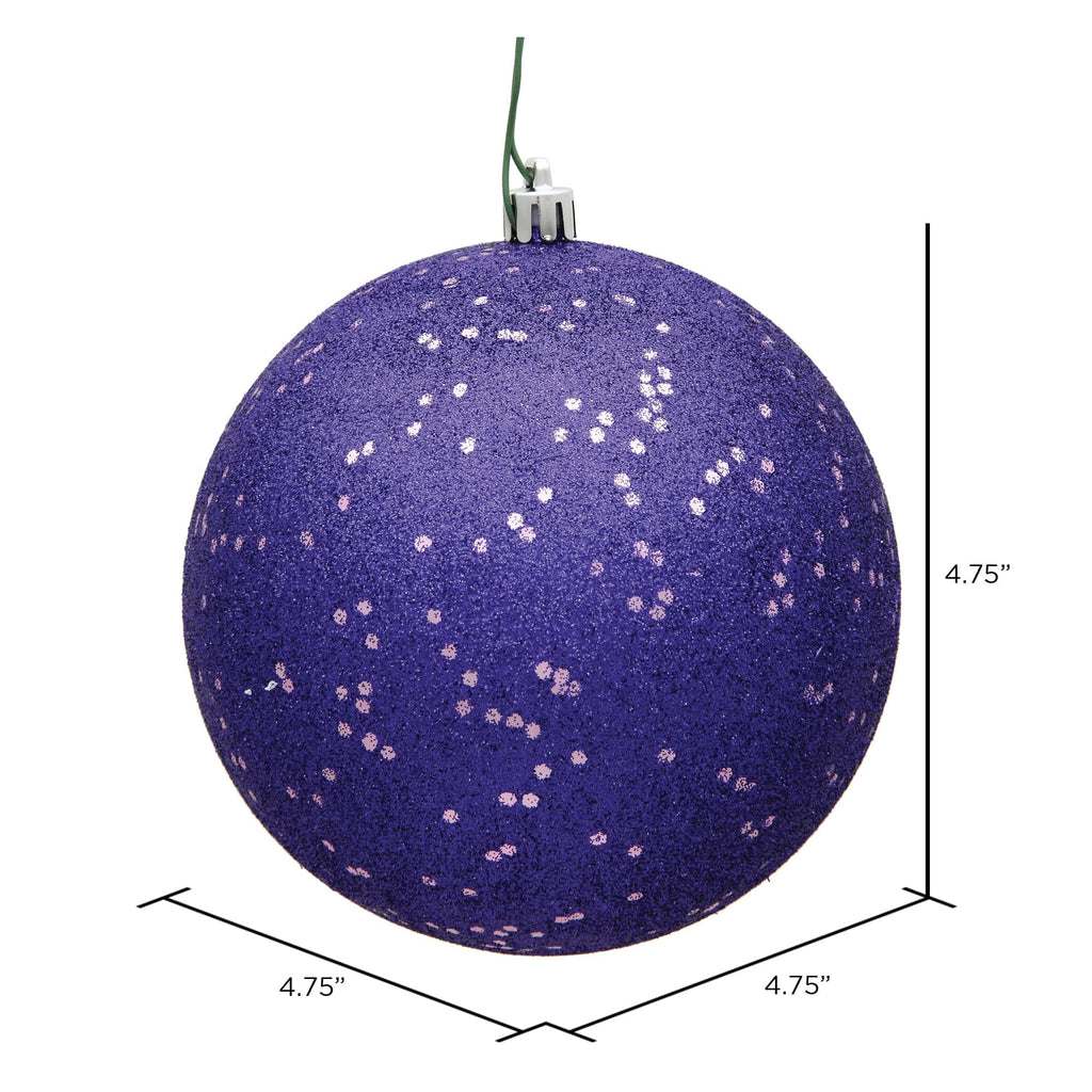 Vickerman 4.75" Midnight Blue Matte Ball Ornament, 4 per Bag