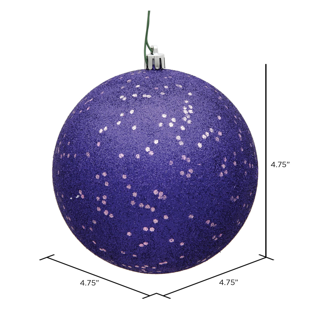 Vickerman 4.75" Midnight Blue Matte Ball Ornament, 4 per Bag