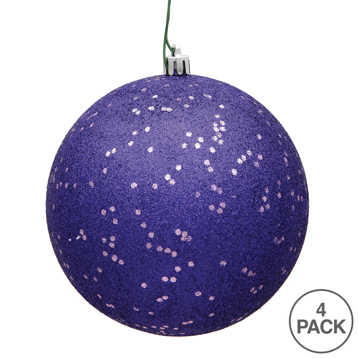 Vickerman 4.75" Midnight Blue Matte Ball Ornament, 4 per Bag