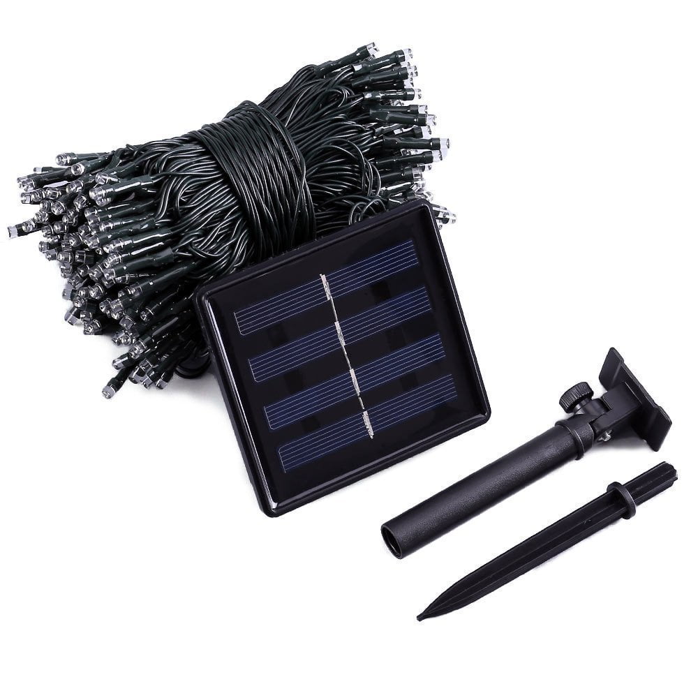 QiShi Christmas Lights Solar String Lights 72ft 200 LED Fairy Lights 8 Modes Ambiance Lighting for Outdoor Patio Lawn Landscape Garden Home Wedding (Multi-Color)-2PACK