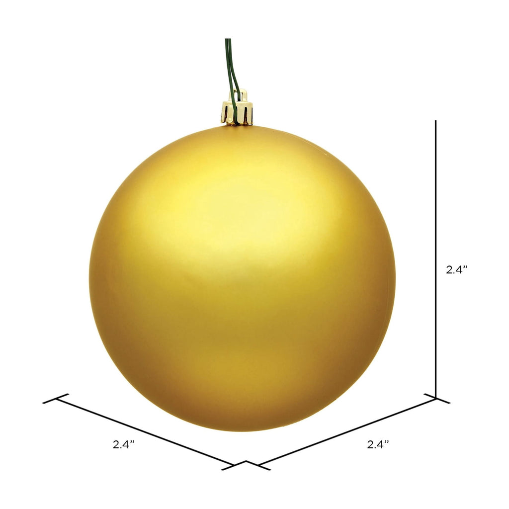 Vickerman 2.4" Christmas Ornament Ball, Silver Shiny Finish, Shatterproof Plastic, UV Resistant, Holiday Christmas Tree Decoration, 24 Pack