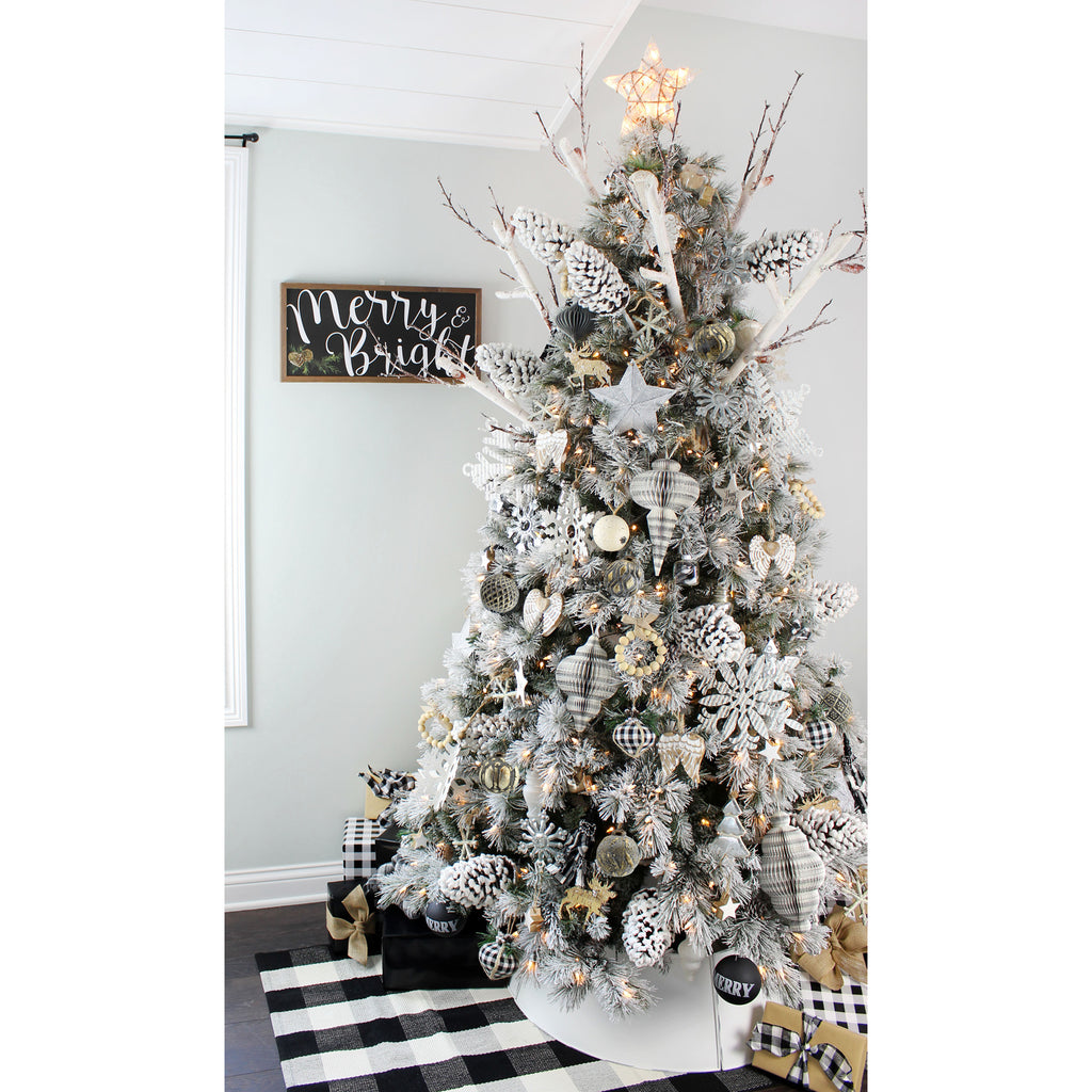 AuldHome Design Farmhouse Ball Ornaments (Set of 6, Gold/Silver); Distressed Metal Glass Ball Vintage Style Christmas Decorations