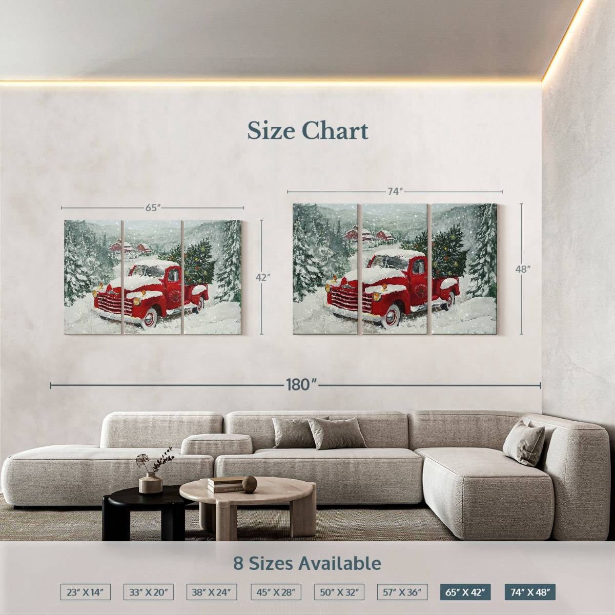 Elephant Stock Moonlit Skaters Wall Art - Horizontal Multi Panel Canvas - Living Room Wall Decor - Holiday Multi Panel - Blue And White Decor By Marilyn Dunlap - 74" x 48"