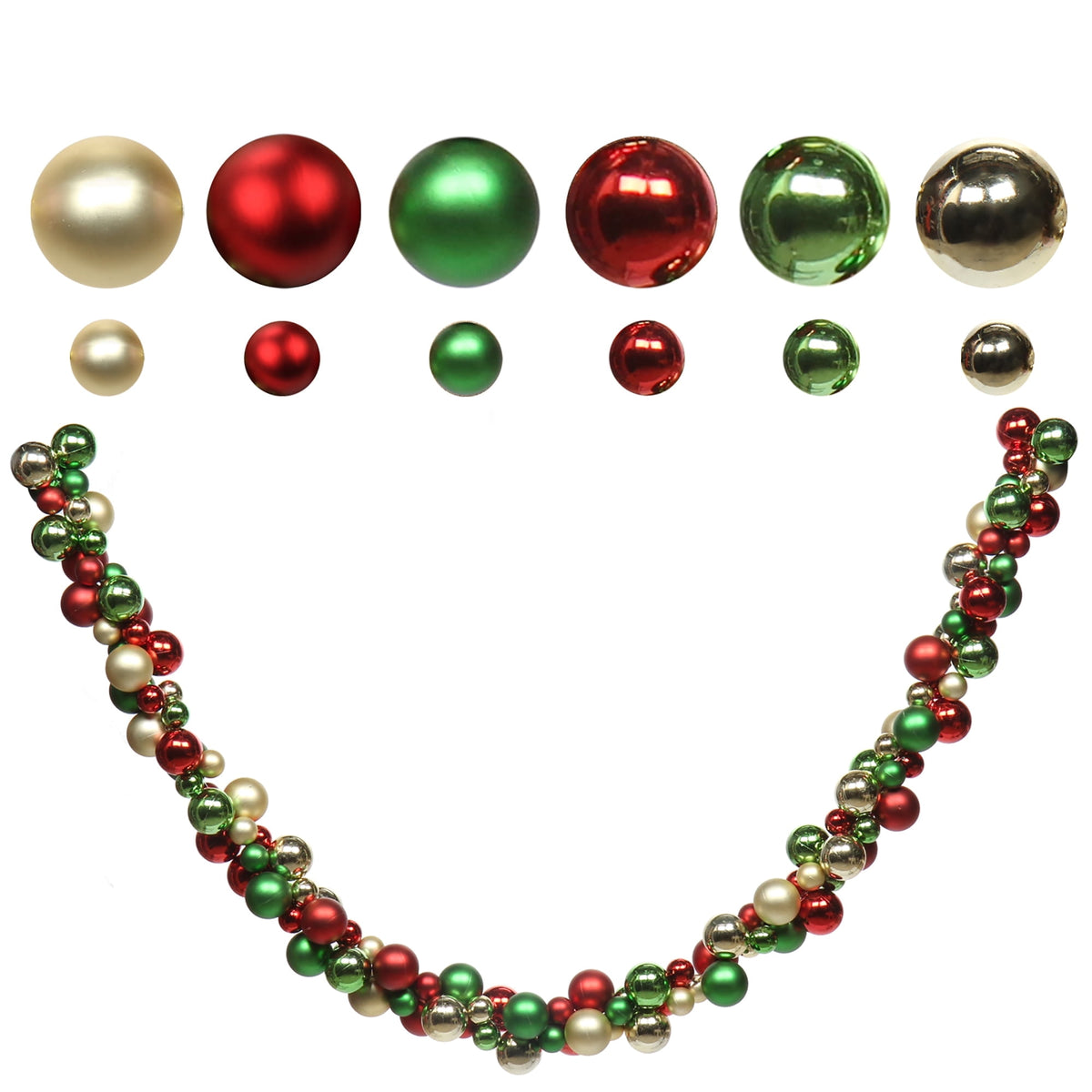 6 Ft Christmas Ball Garland Ornaments Shatterproof Xmas Hanging Balls Holiday Party Wedding Christmas Tree Decor Red