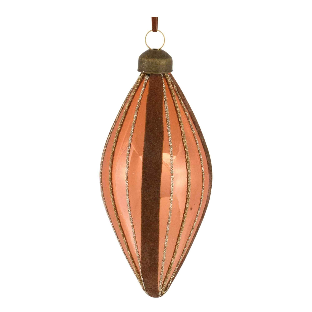 Melrose International Copper Glass Holiday Ornament (Set of 12)