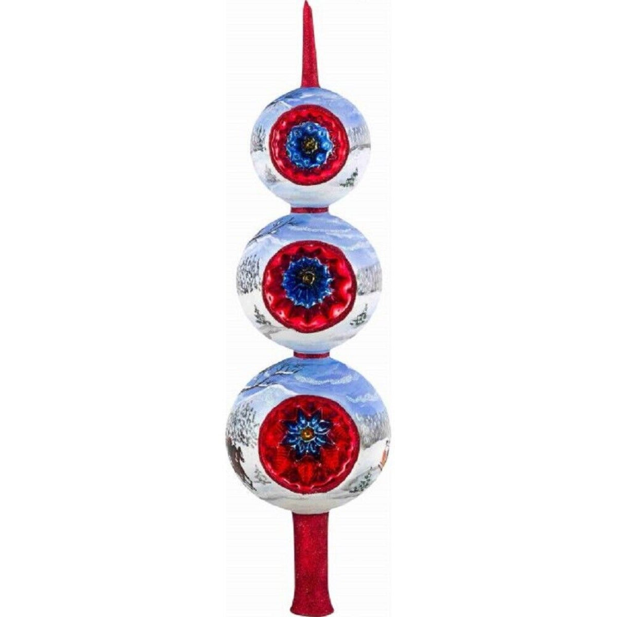 Zakopane Sleigh Ride Finial Polish Glass Christmas Tree Topper