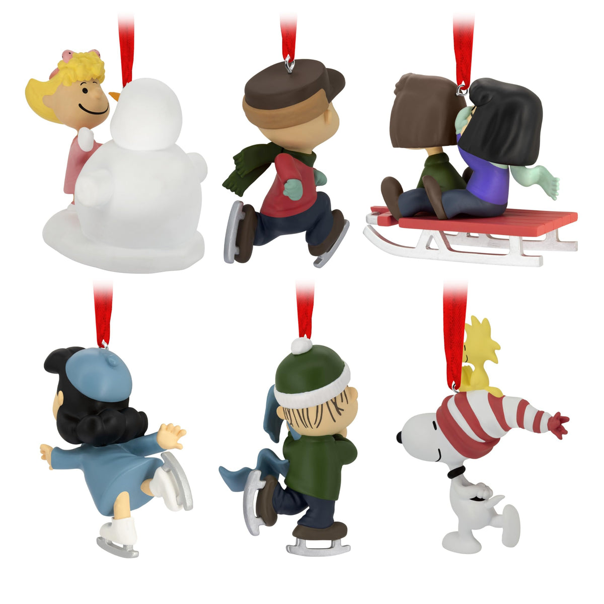 Hallmark The Peanuts Gang Christmas Ornaments, Set of 6