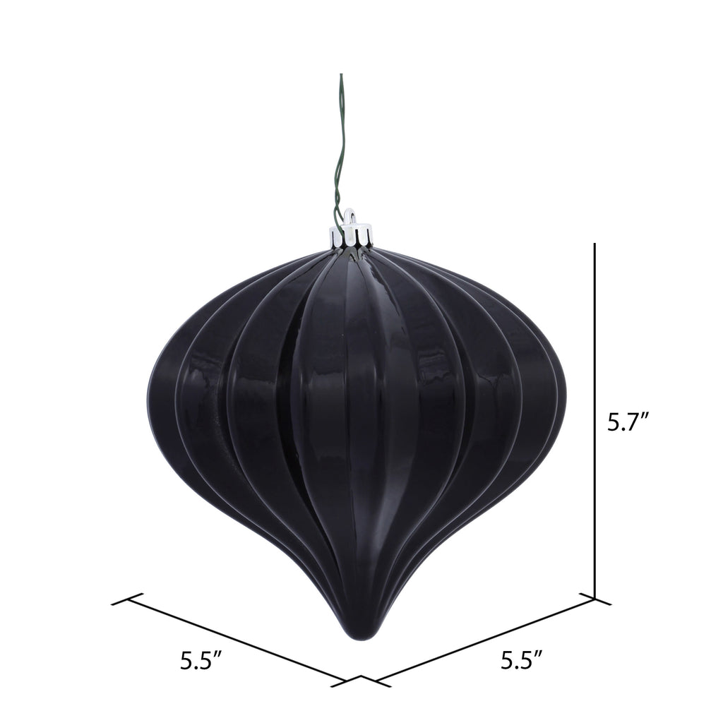 Vickerman 5.7" Burnished Orange Matte Onion Christmas Ornament, UV treated, Set of 3